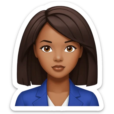 LeToya Luckett with long dark brown hair sticker