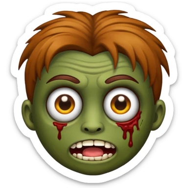 Faça um emoji de zumbi que se pareça comigo. sticker