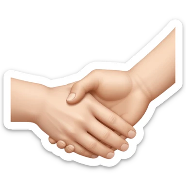 handshake, only hands, both white sticker