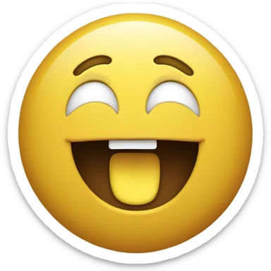 yellow round face singing sticker