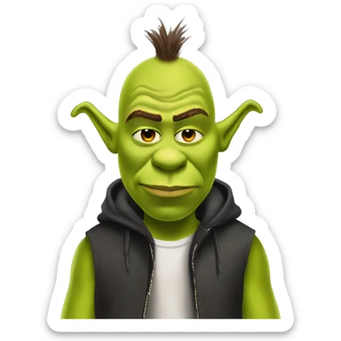 shrek wearing rick owens fit sticker