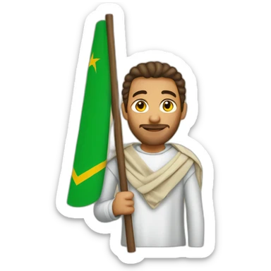 homme avec les drapeau de l’amazigh sticker