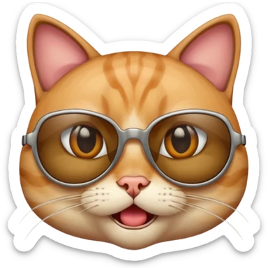 Cat wearing sunglassesCombine the skull with this emoji 😰 sticker