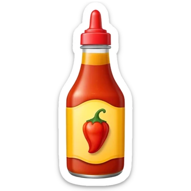 salsa de habanero en botella con tapa amarilla sticker