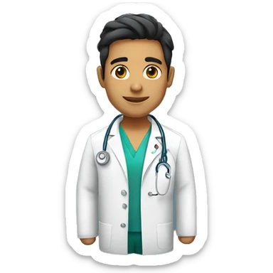 doctor latino joven sticker
