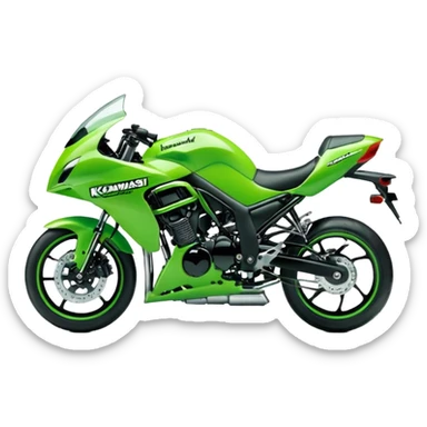 I need a kawasaki bike brand logo as a emoji sticker