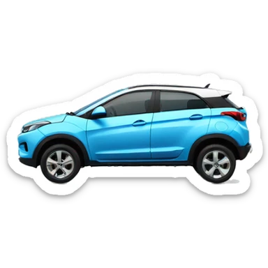 Tata nexon sky blue car sticker