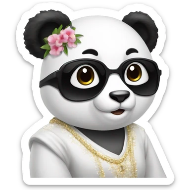 Panda diva  sticker