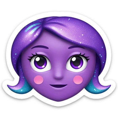 Glitter Roxo e Ciano Seta sticker