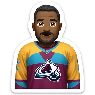 Stitch wearing an avalanche jersey  sticker