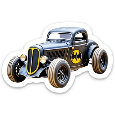 1:10 off-road lcg Basher Batgirl’s 1934 blackened tarnished Darth Vader hotrod ford jaguar Rolls rc car (extra wide tires with fenders) sticker