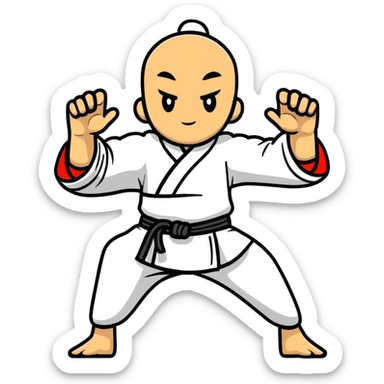 kung fu man sticker