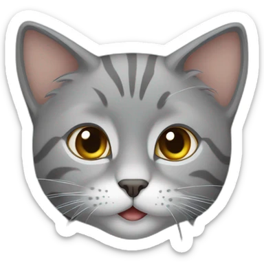 gray cat in Uzbekistan sticker