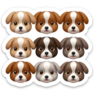 Cagnolini piccoli con vestiti di maglia sticker