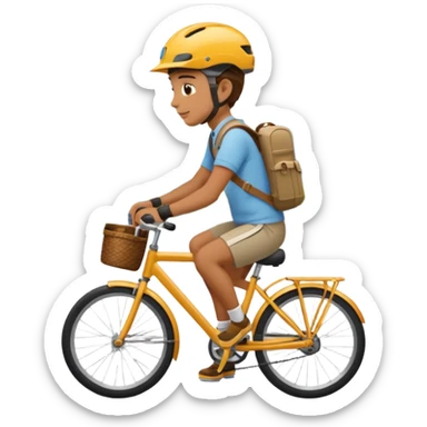 Tourist + camera strap + rental bike, City Cyclists. sticker