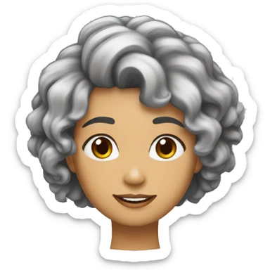 Pessoas morena cabelo enrolado americano alto sticker