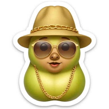 birnen gangster amy rapper als birne sticker