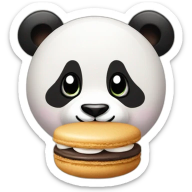 Macaroons with panda sticker