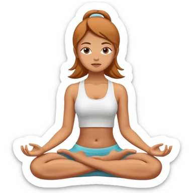 Yoga girl meditate sticker