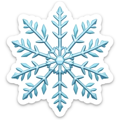 Pastel snowflake sticker