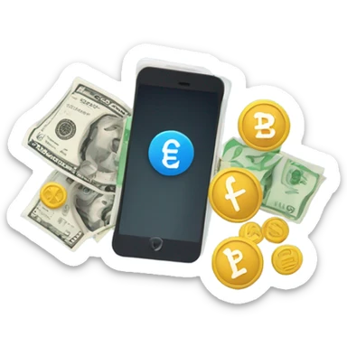 no money bank account app sticker