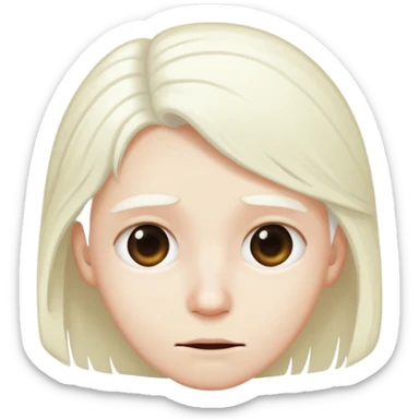 unhealthy  white strand of hair sticker