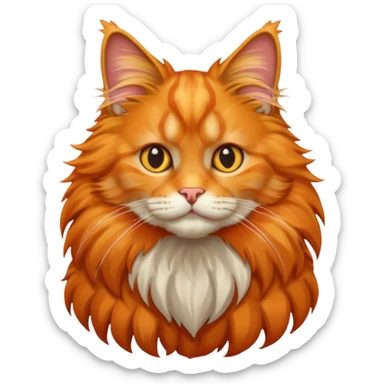 orange mainecoon sticker