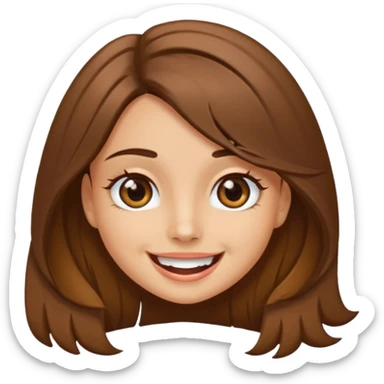 Emoji de una chica mordiéndose el dedo sonriendo de forma coqueta  sticker
