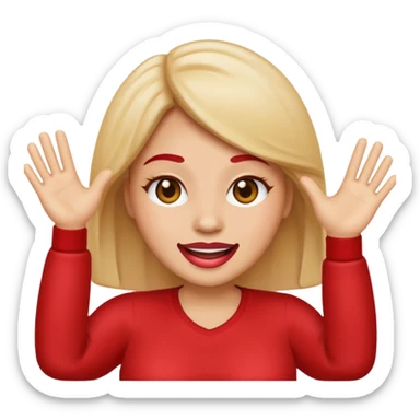 I want an emoji with big lips and hands with an sassy vibe sticker