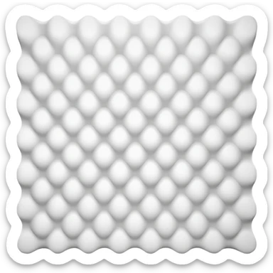 white wavy acoustic foam panel with egg crate pattern sticker