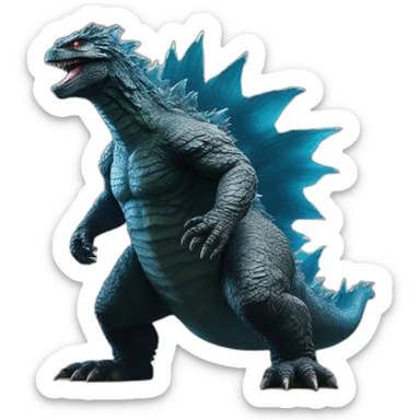 Godzilla (proportional) (realistic) (Godzilla King of the Monsters, 2019) sticker