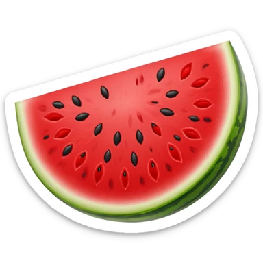 A singular watermelon slice  sticker