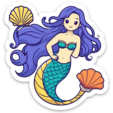 mermaid sticker