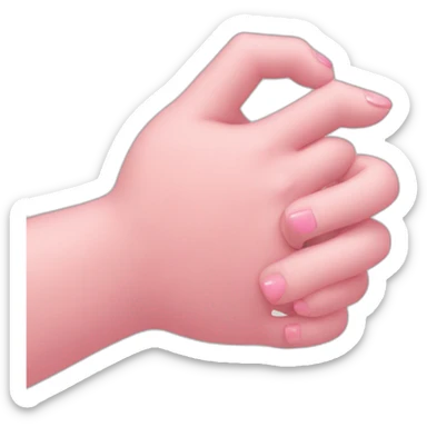 pinkies (fingers) o two different people intertwined like a promise sticker