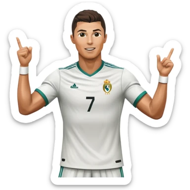 Cristiano Ronaldo football player celebrating a goal sticker