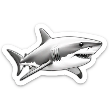 shark standing with a (camouflage cap) on its head,black and white,cartoon,sketched,sketch sticker