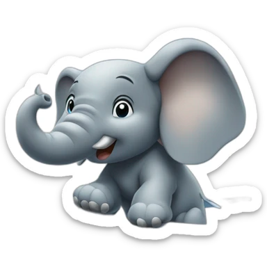 Éléphant en avion sticker