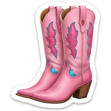 pink cowgirl boots sticker