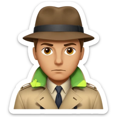 trençkotlu dedektif sticker