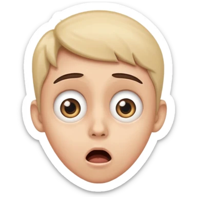 Jaw dropped shocked  sticker