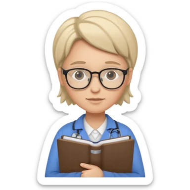 psychiatrist or therapist, mental health professional with notebook sticker