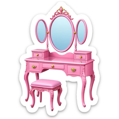 pink DRESSING TABLE sticker