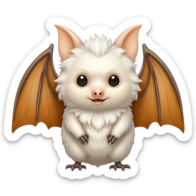 a white bat sticker