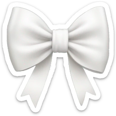 White bow sticker