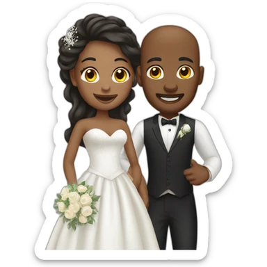 beautiful bridal Couple sticker