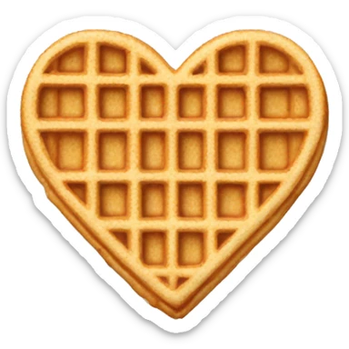 Beige heart waffle sticker