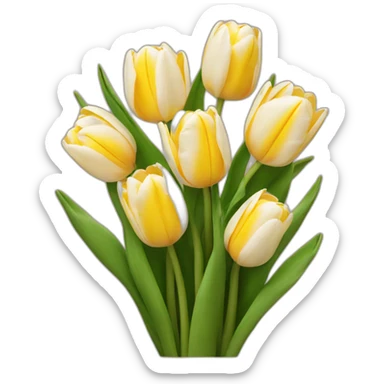 Tulip bouquet sticker