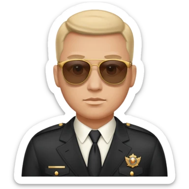 bodyguard with retro outfit sticker