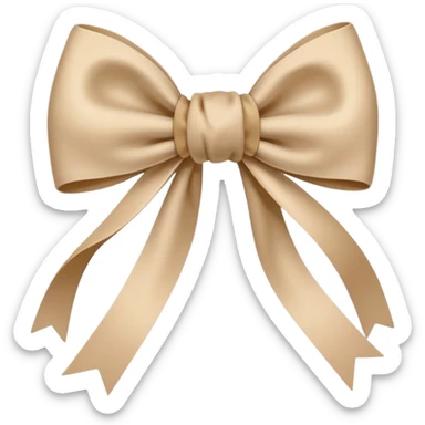 small beige bow with a gentle knot sticker