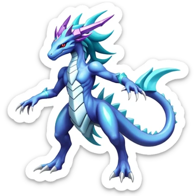  Cool Edgy Shiny Godly Ethereal Digimon-Suicune-Dialga-Reptile full body sticker